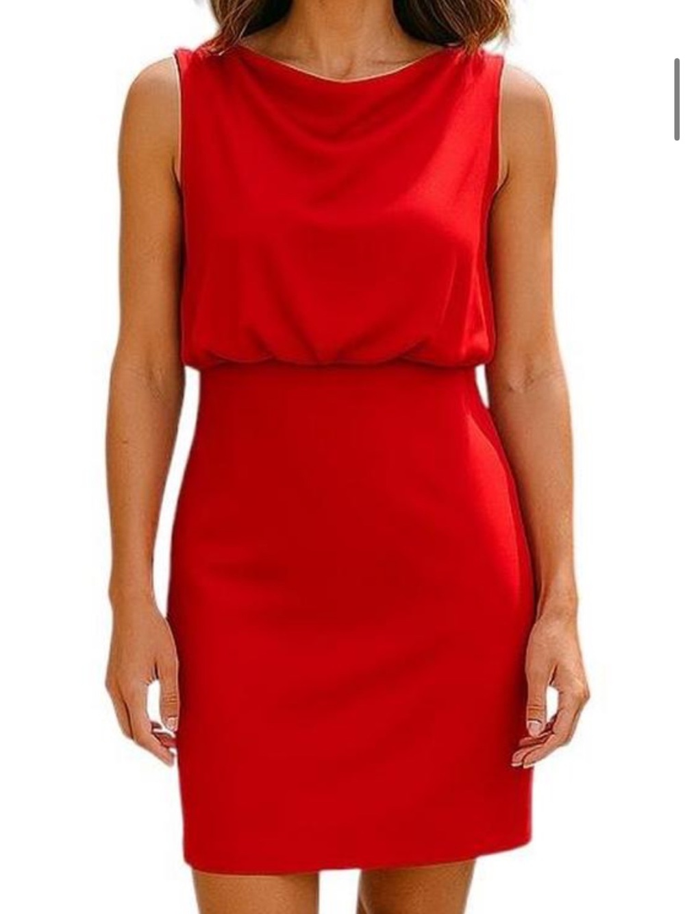 Badgley Mischka Red Pencil Skirt